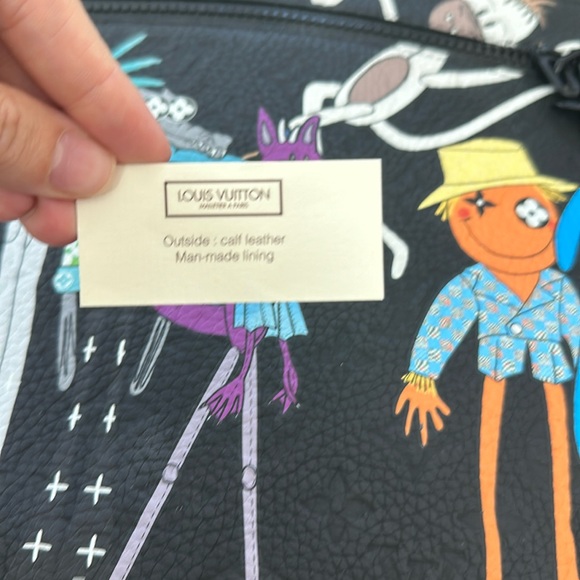 LOUIS VUITTON Virgil Abloh Monogram Taurillon Zoom With Friends A4 Pouch Clutch - Picture 4 of 10